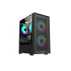 Pc Power Dark Flow Mesh X2 Mid Tower M-ATX Gaming Case With 230W PSU (Black)